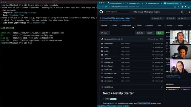 Create a Site from a Template in the Netlify CLI смотреть онлайн