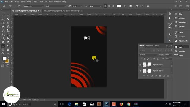 How To Design Company ID Card - Photoshop CC смотреть онлайн