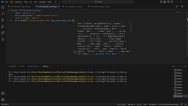 to_html(): Creating html table from Datafram by using to_html() #B09 смотреть онлайн