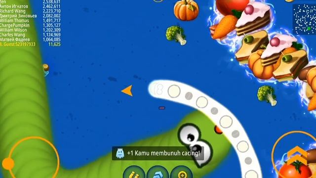 Worms Zone Magic Super Trap - Invincible Big Snake - Snake Games смотреть онлайн