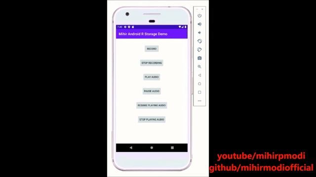 Android 11 Record Audio and play | Mediarecorder | Mediaplayer & Storage access framework basic dem смотреть онлайн