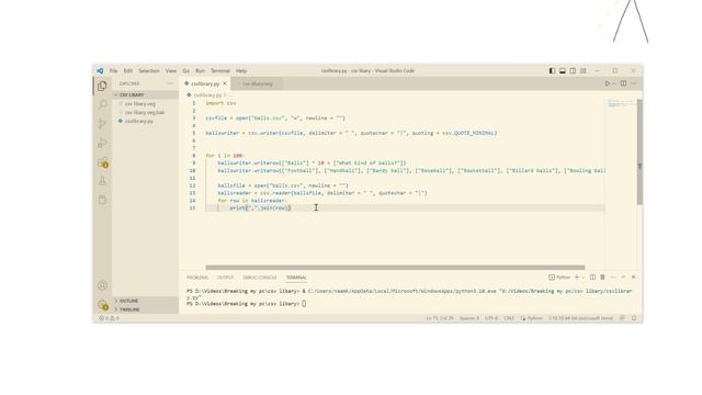 Breaking my pc with csv python library? смотреть онлайн