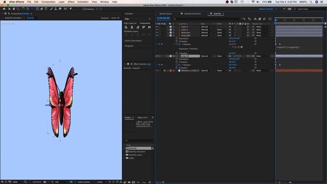 How to Animate Butterfly in After Effects смотреть онлайн