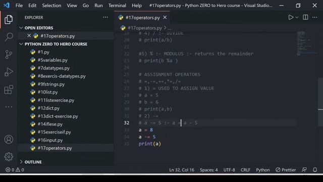 Operators ( !IMPORTANT ) In Python In Hindi ? | Python ZERO To HERO Course In Hindi #17 смотреть онлайн