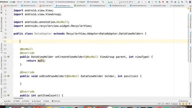 Android Firestore with Room Database - Create Adapter class (part 10) in hindi смотреть онлайн