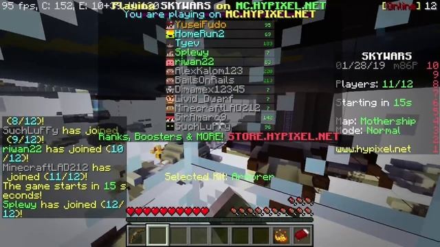 Playing Minecraft Skywars With a Realistic 2048x Texture Pack l Hypixel смотреть онлайн