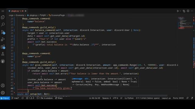 Discord.py V2 - Give Command Economy System | Part 15 смотреть онлайн