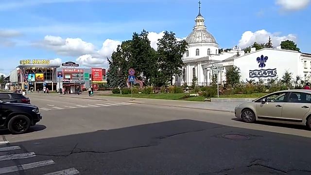 Латвия. Даугавпилс. Обзор центра города. Daugavpils Latvia