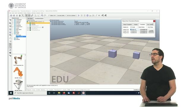 Using Translation and Rotation Operations of Objects | CoppeliaSim (V-REP) смотреть онлайн