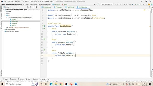 Spring Bean Java Based Configuration смотреть онлайн