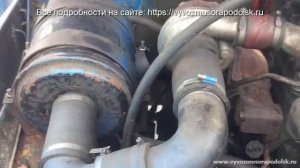 Переделка ЗИЛ-130 на дизель ДВС-245, воздушный фильтр под капотом.