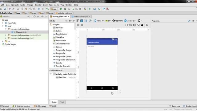 Android Studio Tutorial (Malayalam) - 02 - Hello world Android App смотреть онлайн