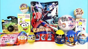 СЮРПРИЗ MIX! Человек-паук Marvel, Curli Girls, Paw Patrol, Губка Боб, Funko Unboxing Kinder Surprise