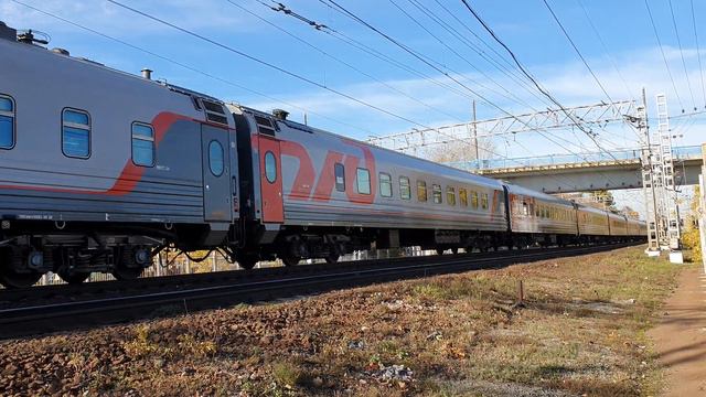 Павелецкая единичка, ЭП2К-376 с поездом №1 Москва-Волгоград смотреть онлайн