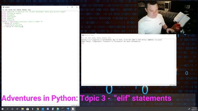 Adventures in Python Topic 3 elif statements смотреть онлайн