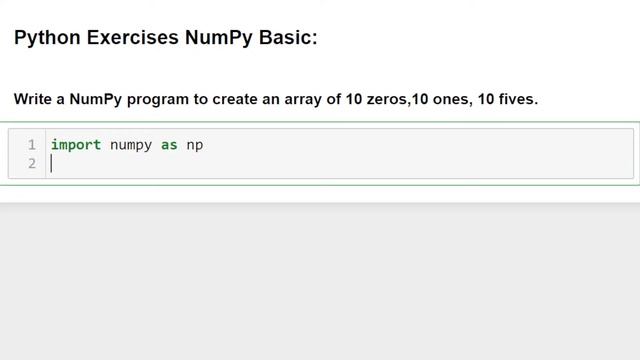 Python NumPy Exercises | NumPy Basic | NumPy: Array Object I Python Programming #education #stream смотреть онлайн