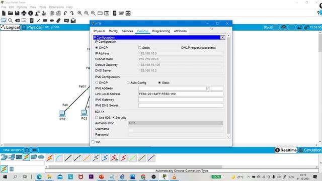 DHCP, DNS and HTTP Server configuration over the network in Packet Tracer | CCNA | Cisco Networking смотреть онлайн