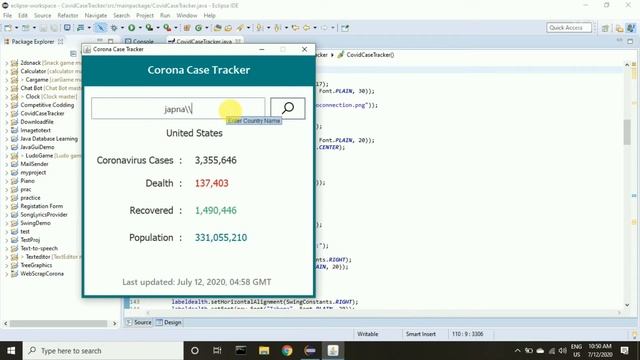 Corona Case Tracker Build With Java || Java Swing || Jsoup смотреть онлайн