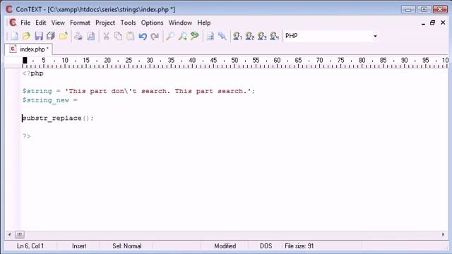 PHP Tutorial # 50 String Functions Replacing Part Of A String