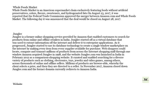 Amazon Company Profile