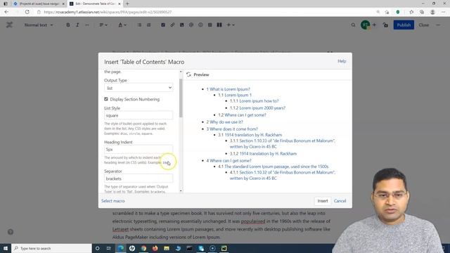 Confluence Tutorial #30 - How To Add Table Of Contents In Confluence