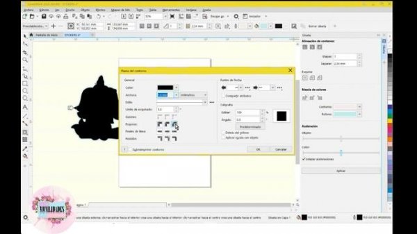 Crear contorno con COREL y corta con SCANNCUT