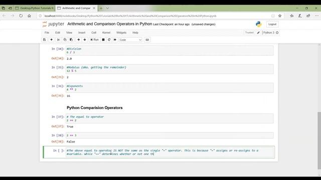Arithmetic and Comparison Operators in Python смотреть онлайн