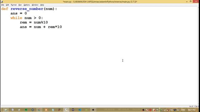 Reverse A Given Number Using Python | ENIAC смотреть онлайн
