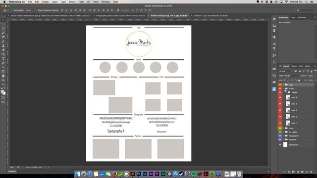 How to Create a Branding Board - Photoshop & Illustrator смотреть онлайн