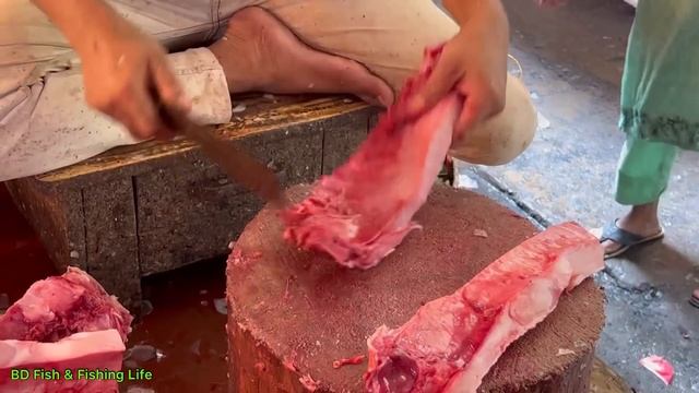 Amazing Cutting Skills In Bangladesh Fish Market | Katla Fish Cutting Skills смотреть онлайн