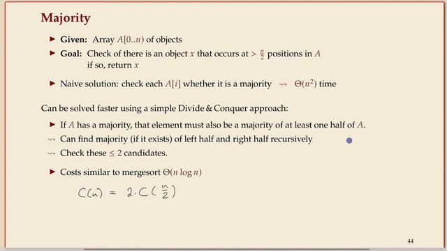 COMP526 (Fall 2022) 3-10 §3.8 Further divide & conquer algorithms смотреть онлайн