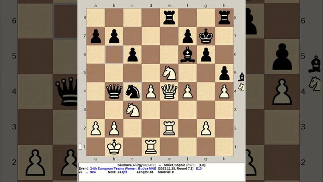 Salimova, Nurgyul vs Milliet, Sophie | 24th European Teams Chess Women 2023, Budva Montenegro смотреть онлайн