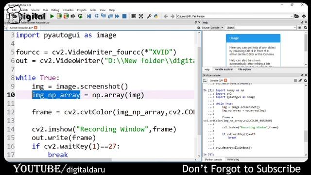 How to make a Screen Recorder in python hindi || Machine Learning Tutorial in hindi || #digitaldaru смотреть онлайн