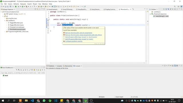 primitive data type conversion Core Java for beginners смотреть онлайн
