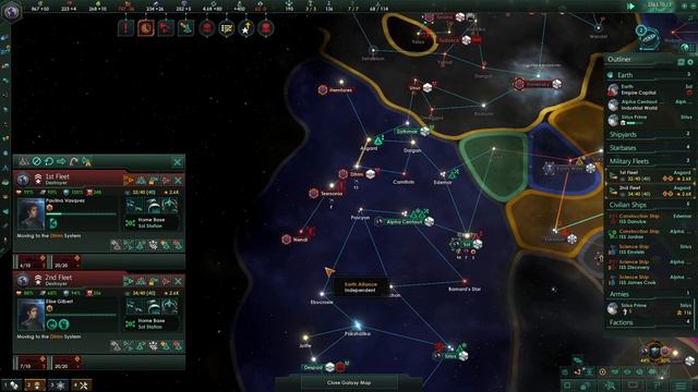 Stellaris: Overlord - Imperial Fiefdom Origin - Earth Alliance - Part 03 - Small War With C02 Empir смотреть онлайн