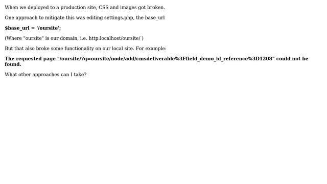 Drupal: Modifying base_url in settings.php смотреть онлайн