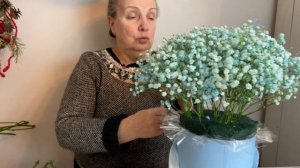 Шляпная коробка с гипсофилой. Флористика