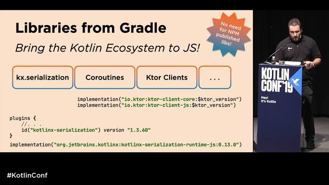 KotlinConf 2019: The State of Kotlin JS by Sebastian Aigner смотреть онлайн