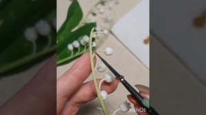 Ландыш из холодного фарфора.