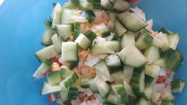 САМЫЙ БЫСТРЫЙ САЛАТ С КРАБОВЫМИ ПАЛОЧКАМИ!!!//рецепт без риса// смотреть онлайн