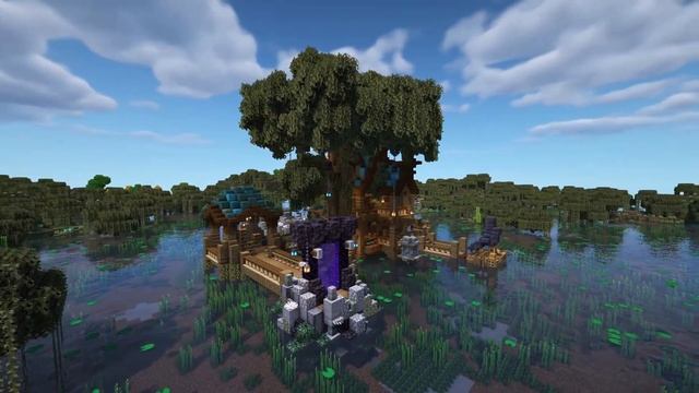 The Ultimate Minecraft Survival Swamp Base!!! [World Download] смотреть онлайн