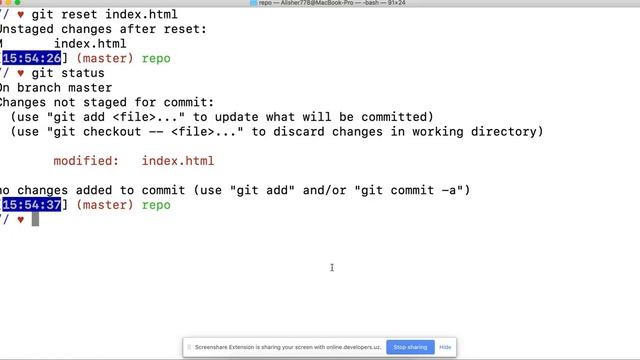 Git add bekor qilish | GITHUB HAQIDA BEPUL KURS смотреть онлайн