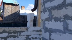 Пристройка к дому. Стены из газобетона. Монолитный пояс.