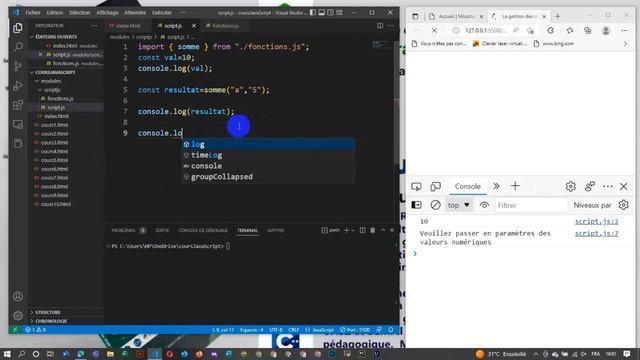 JavaScript Moderne Cours11 la Gestion des Modules Import Export Fichier Externe смотреть онлайн