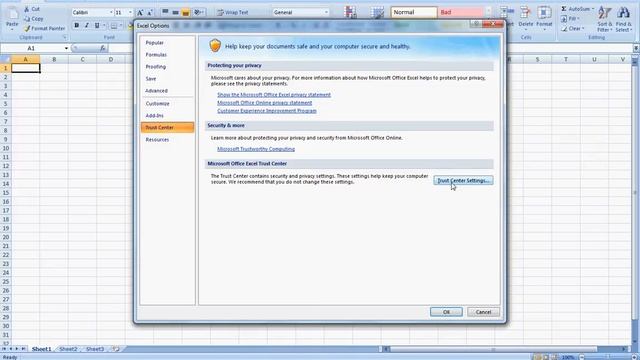 Disable Macro Security in Excel 2007 смотреть онлайн