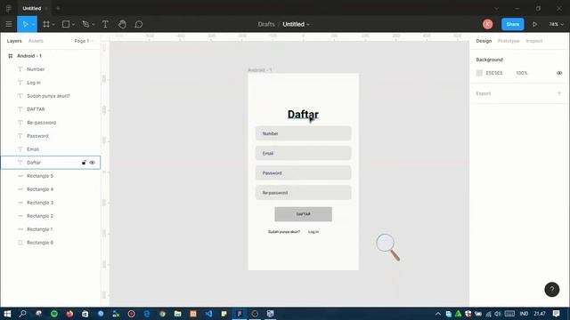 TUTORIAL UI/UX DESIGN MOBILE APP MENGGUNAKAN FIGMA - HALAMAN LOGIN & DAFTAR смотреть онлайн