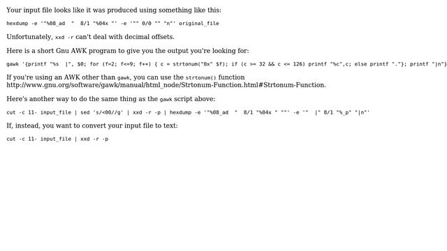 Tool to convert a file of HEX to ASCII character set? (3 Solutions!!) смотреть онлайн