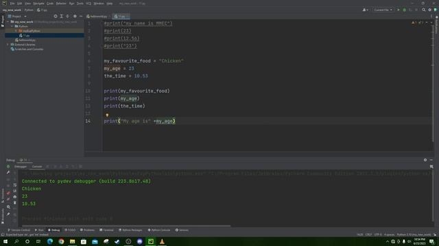 Python variables basics explain (printing out) part 2 смотреть онлайн