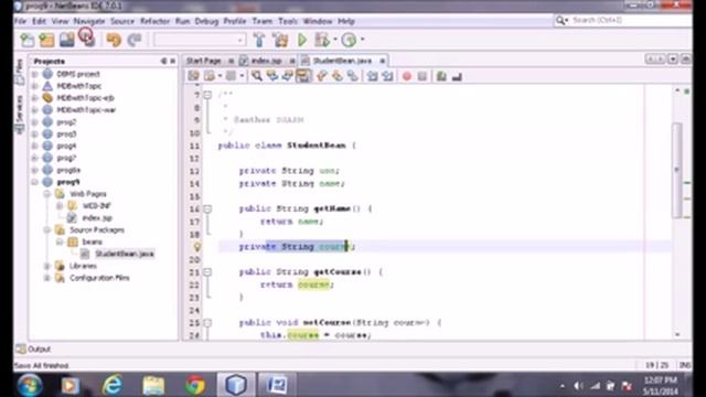 java bean example смотреть онлайн