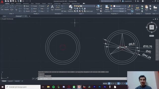 MERCEDES LOGOSU NASIL ÇİZİLİR? ✅ AUTOCAD ÇİZİM ÖRNEKLERİ #7 ✅ AUTOCAD 2021 - ÇİZİM | AUTOCAD 2021 смотреть онлайн